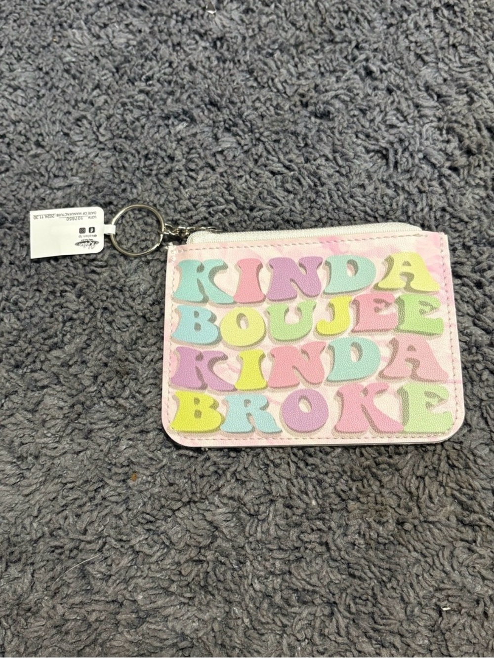 NWT “Kinda Bougie Kinda Broke” ID/change holder